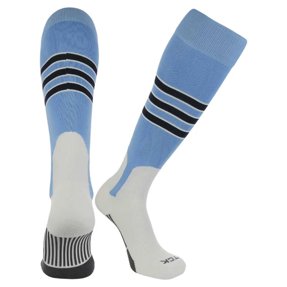 TCK Baseball Stirrup Socks with Stripes - Pack of 3 Blue Color