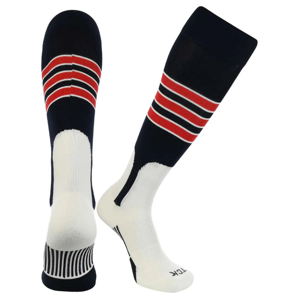 TCK Baseball Stirrup Socks with Stripes - Pack of 3