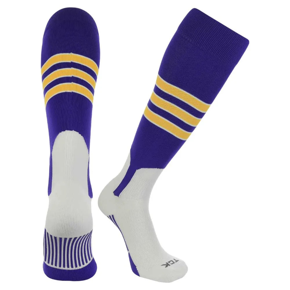 TCK Baseball Stirrup Socks with Stripes - Pack of 3