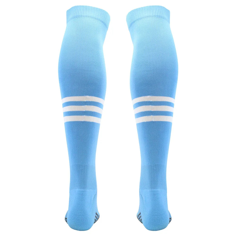 TCK Dugout Striped Over the Knee Baseball Socks Pattern B - Pack of 3