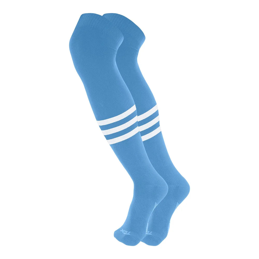 TCK Dugout Striped Over the Knee Baseball Socks Pattern B - Pack of 3
