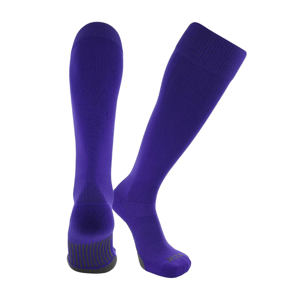 TCK Elite Performance Baseball Socks Dugout Solid - Pack of 3 Purple Color