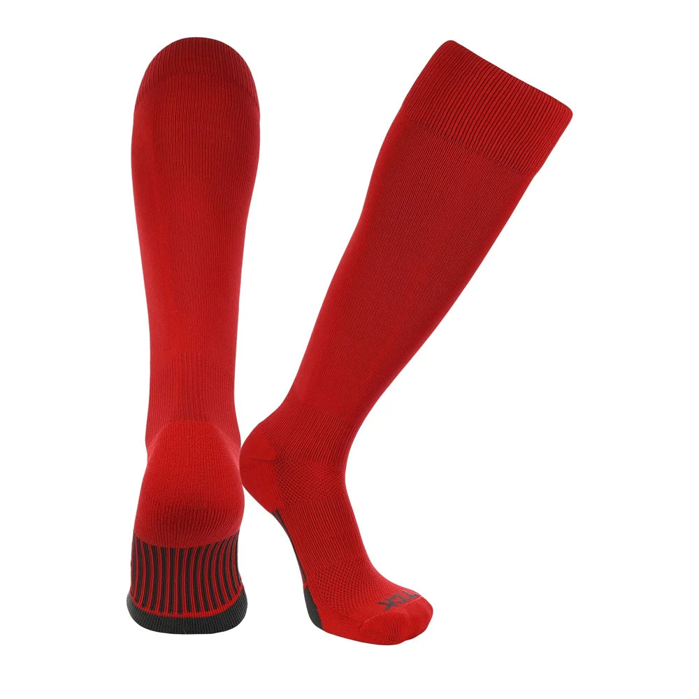 TCK Elite Performance Baseball Socks Dugout Solid - Pack of 3 Red Color