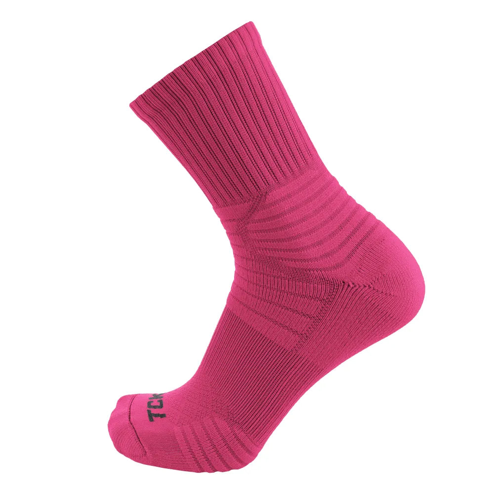 TCK Flex Quarter Crew Athletic Socks - Pack of 3 Pink Color