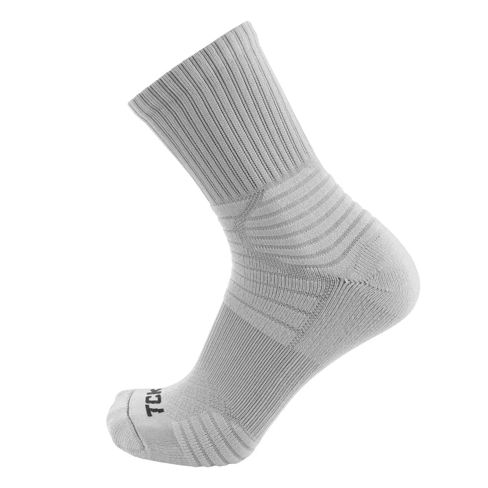 TCK Flex Quarter Crew Athletic Socks - Pack of 3 White Color