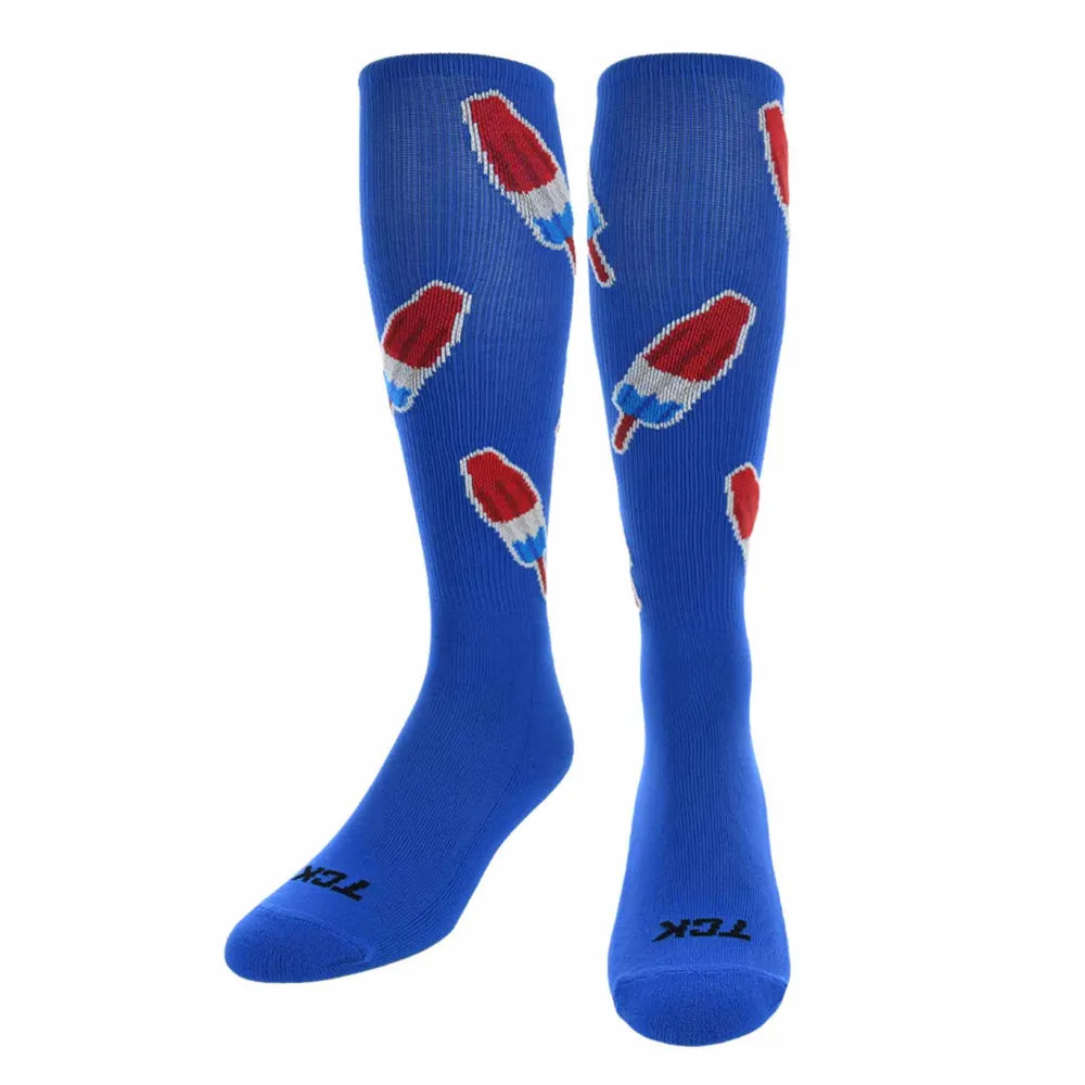 TCK Freedom Pop Athletic Knee High Socks - Pack of 3 Blue Color