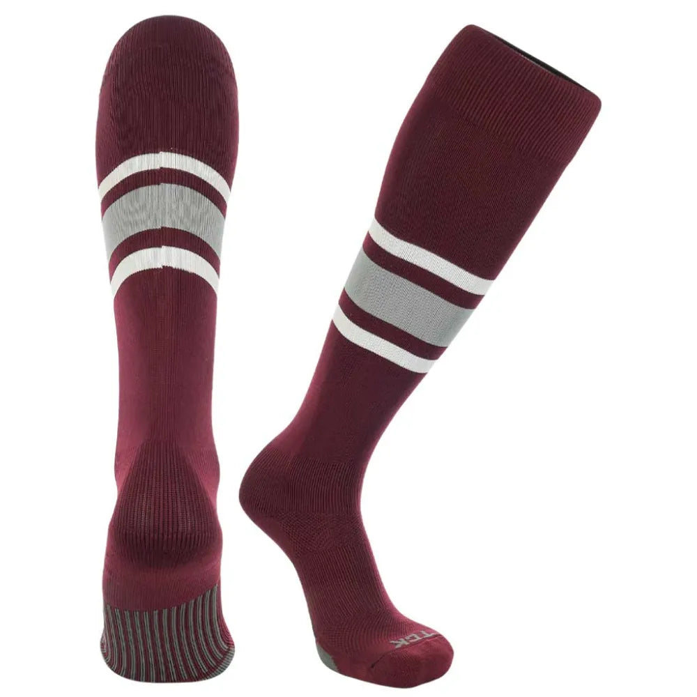 TCK Made in USA Dugout Series Bold Center Stripe Baseball Socks - Pack of 3