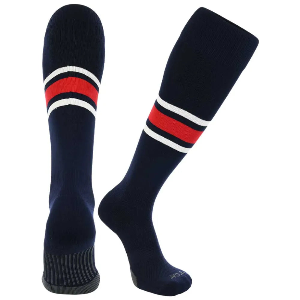 TCK Made in USA Dugout Series Bold Center Stripe Baseball Socks - Pack of 3