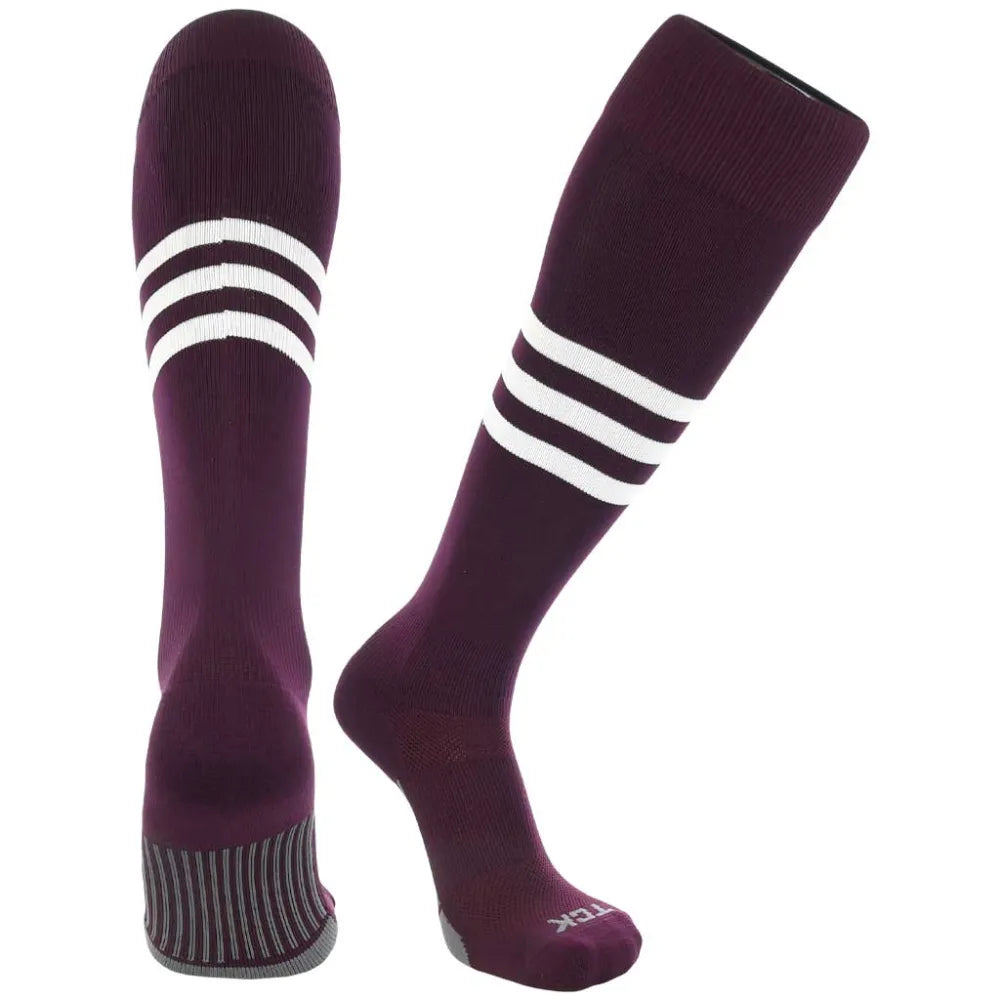 TCK Made in USA Dugout Series Classic 3-Stripe Baseball Socks - Pack of 3