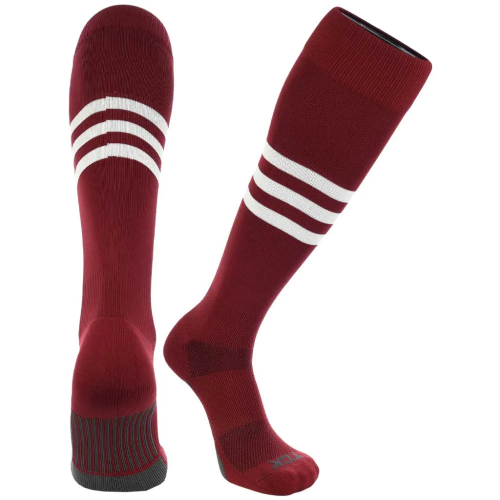 TCK Made in USA Dugout Series Classic 3-Stripe Baseball Socks - Pack of 3