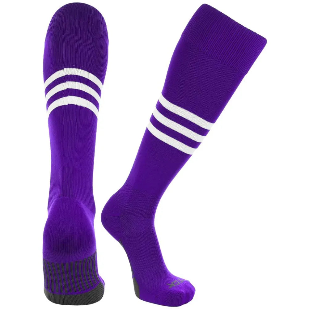 TCK Made in USA Dugout Series Classic 3-Stripe Baseball Socks - Pack of 3