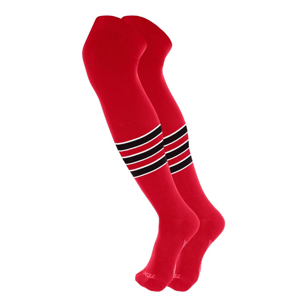 TCK Over the Knee Baseball Socks Pattern D - Pack of 3