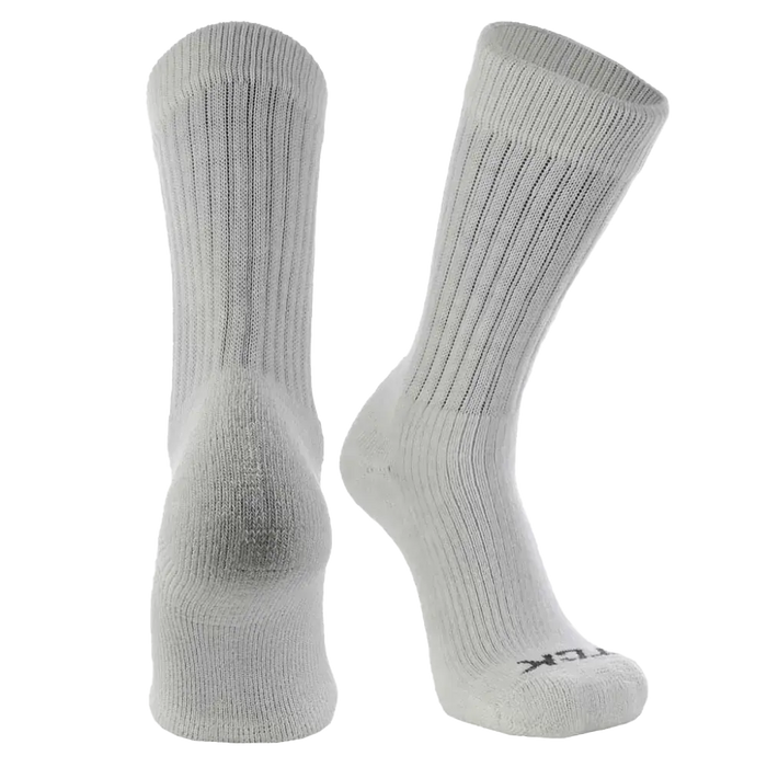 TCK Reacs Ultra-Soft Acrylic Athletic Crew Socks - Pack of 3 White Color