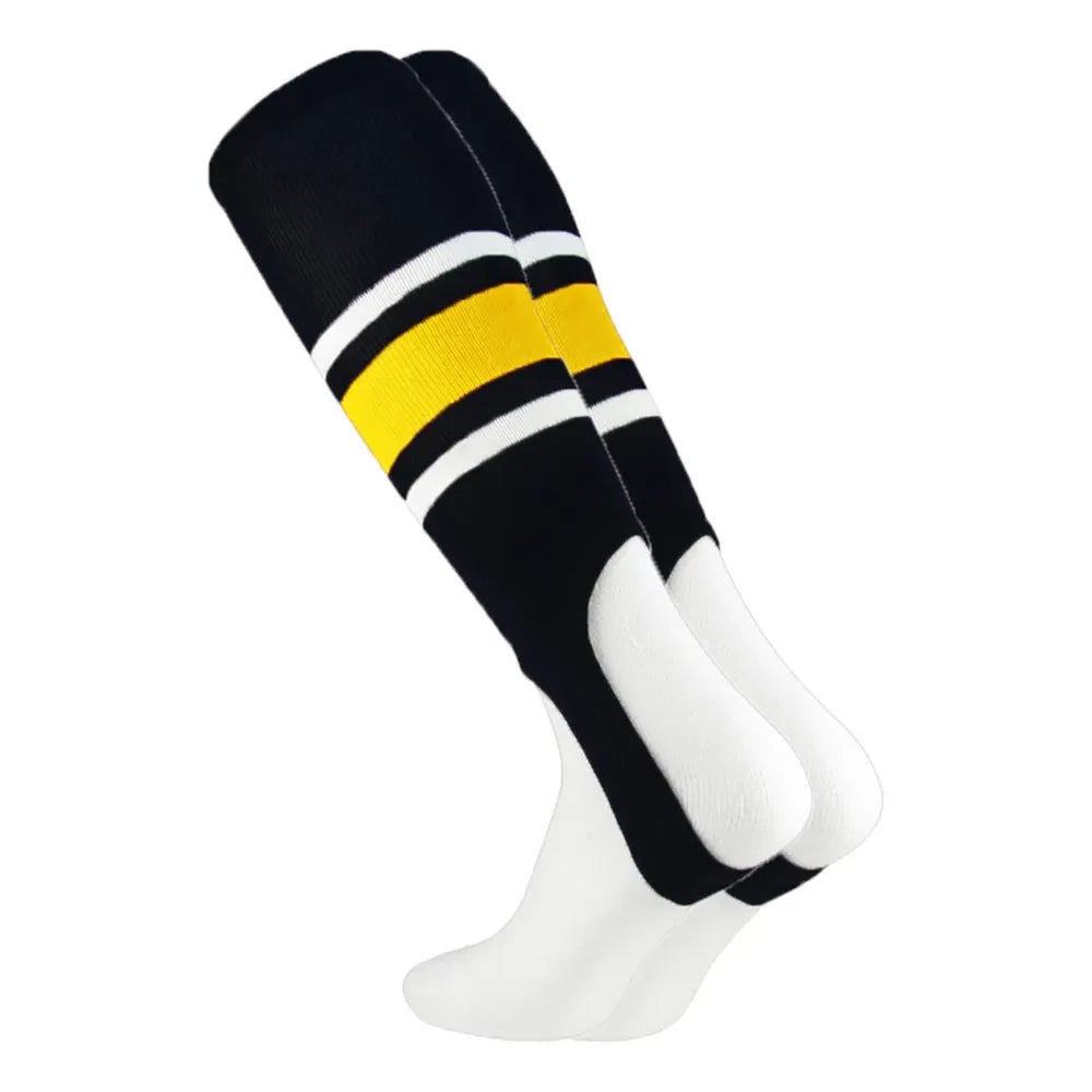 TCK Striped Baseball Stirrups Softball Stirrups 7 Inch Navy Color
