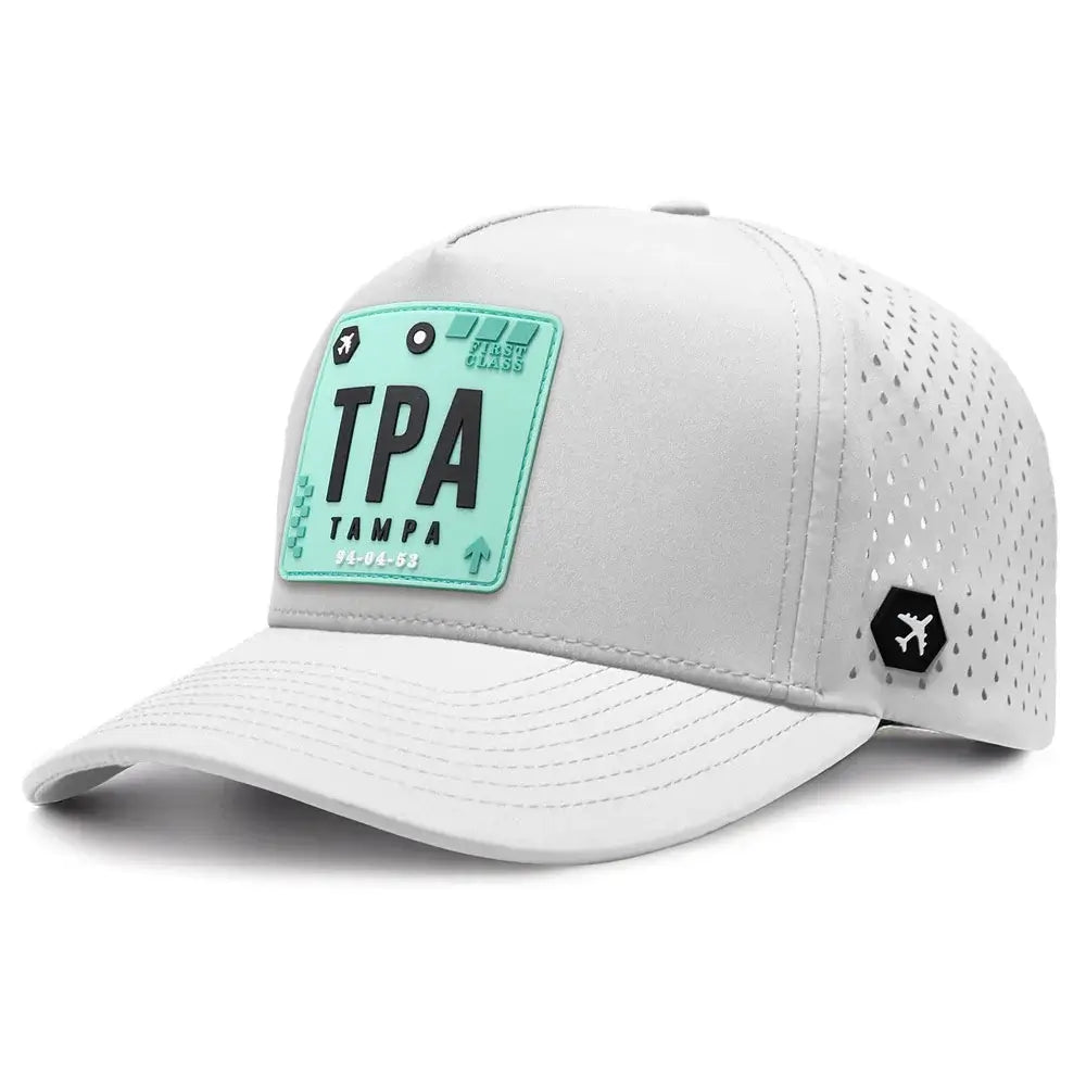 Tampa Performance Cap White color 3Quarter front view