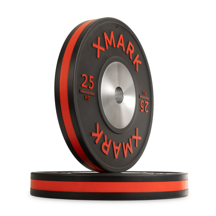 Discos de entrenamiento IWF Premium a rayas (KG) en pares y juegos