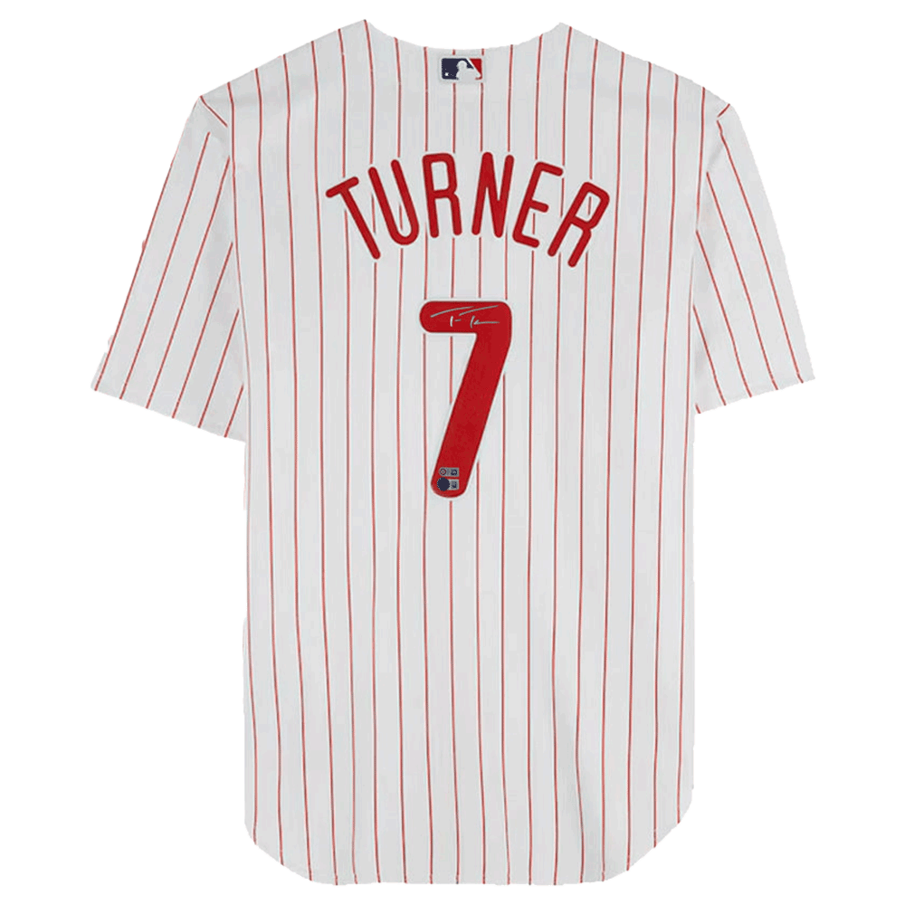 Trea Turner Philadelphia Phillies Autographed White Replica Baseball Jersey