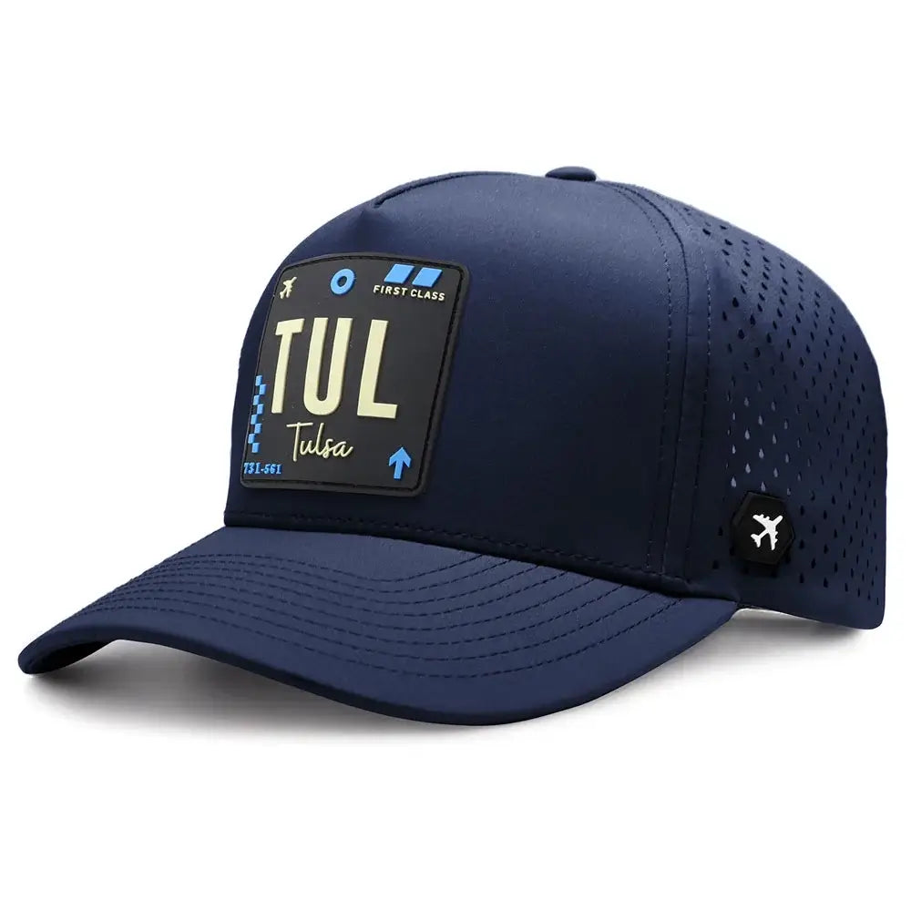 Tulsa Performance Cap Navy color 3Quarter front view