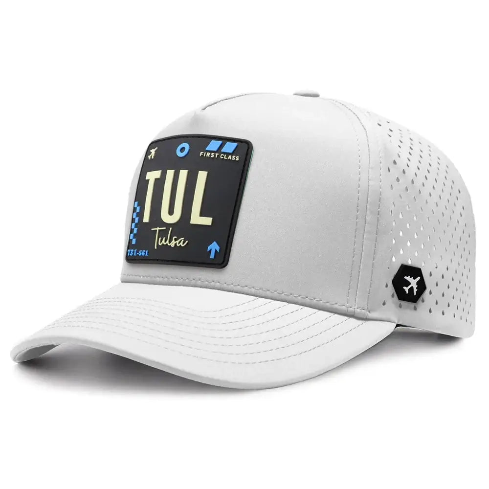 Tulsa Performance Cap White color 3Quarter front view