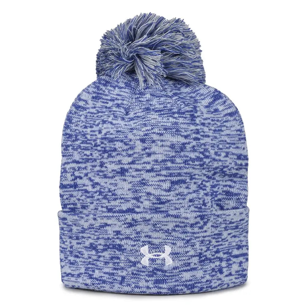 UAB432 Rollup Heather Knit Beanie Blue Color.