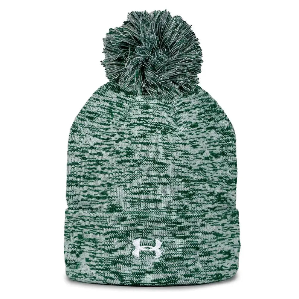 UAB432 Rollup Heather Knit Beanie Green Color.