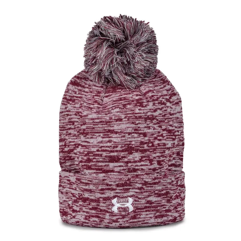 UAB432 Rollup Heather Knit Beanie Maroon Color..