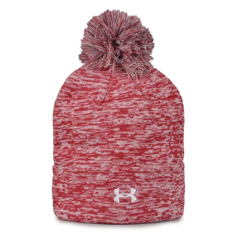 UAB432 Rollup Heather Knit Beanie Maroon Color.