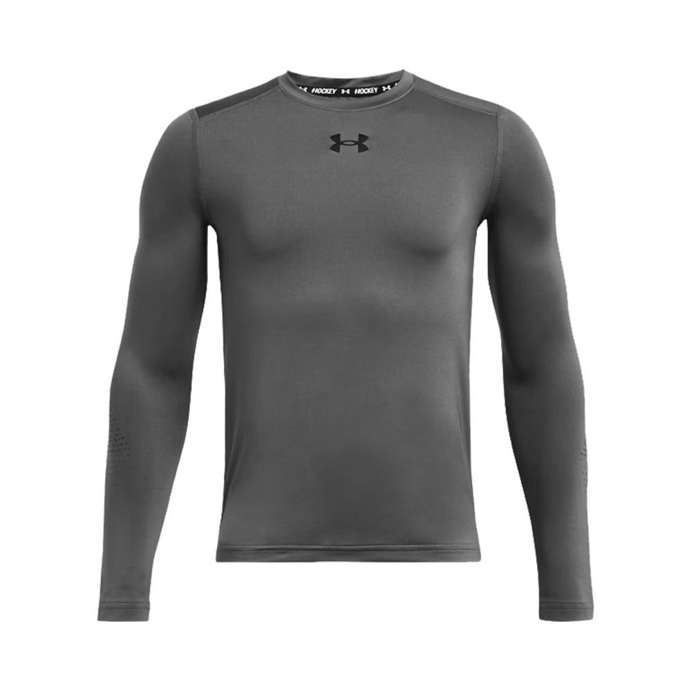 UA Youth Boy's Hockey Grippy Fitted Long Sleeve