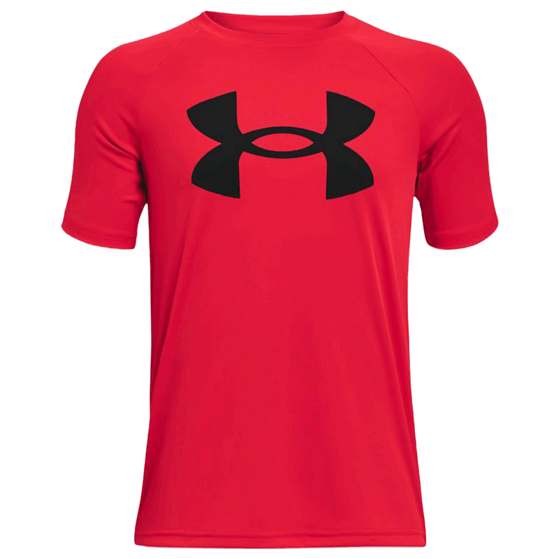 Camiseta de manga corta UA Youth Boy's Tech™ con logo grande