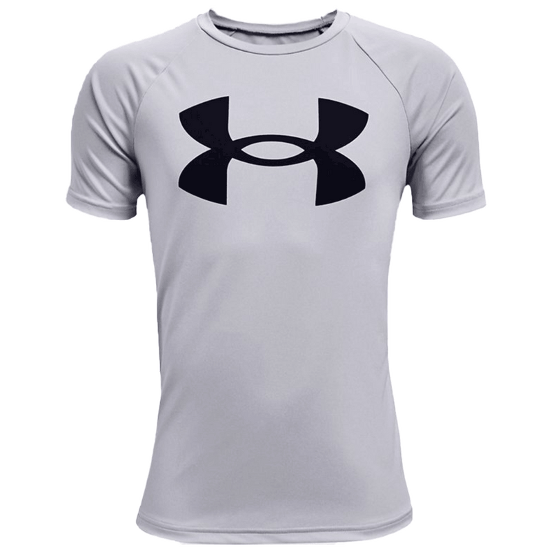 Camiseta de manga corta UA Youth Boy's Tech™ con logo grande