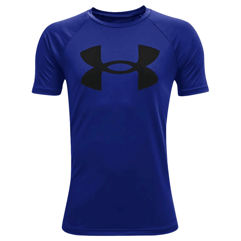 Camiseta de manga corta UA Youth Boy's Tech™ con logo grande