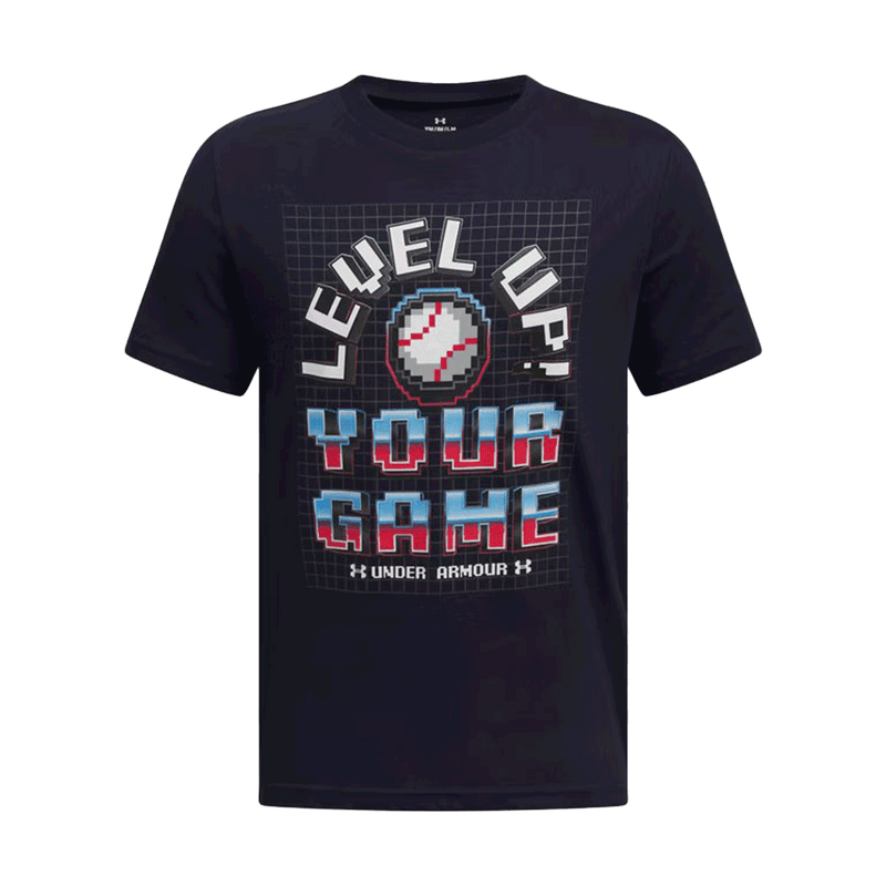 Camiseta de manga corta UA Youth Boys Baseball Level Up