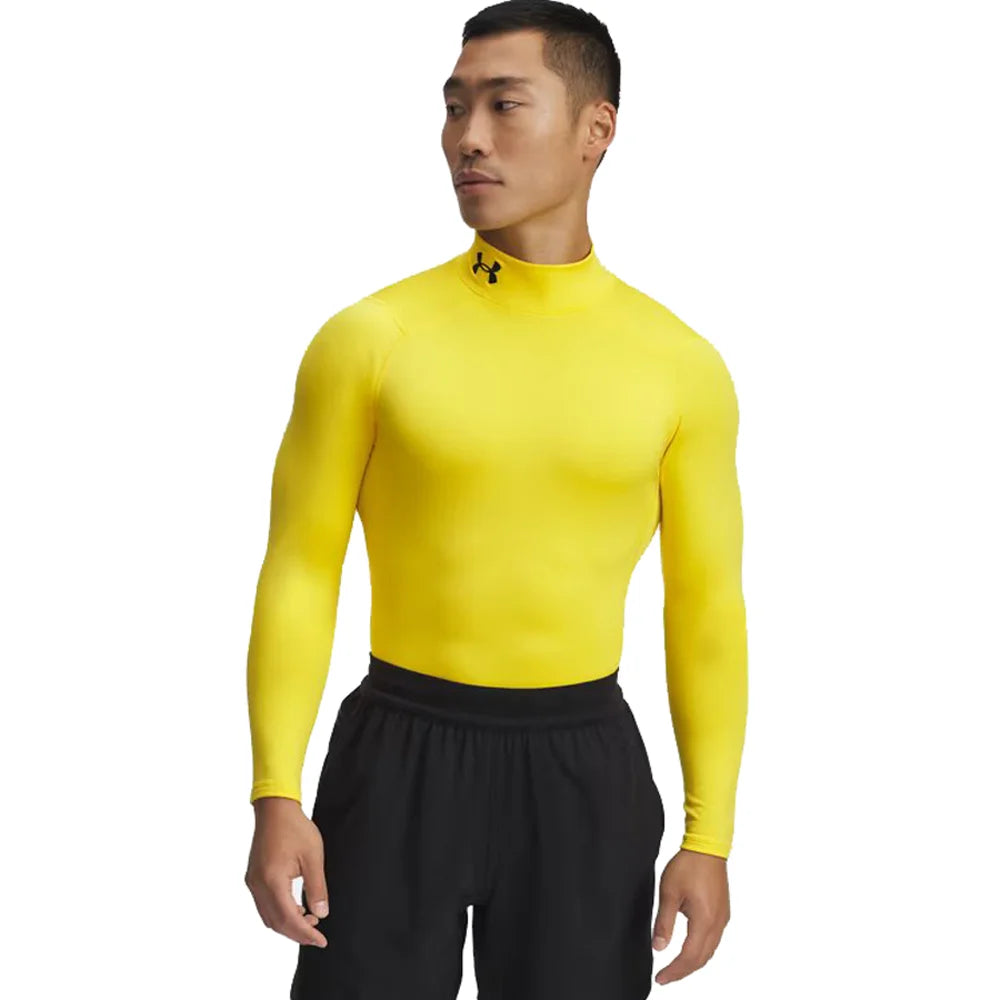 UA Men's ColdGear® Armour Compression Mock yellow Color