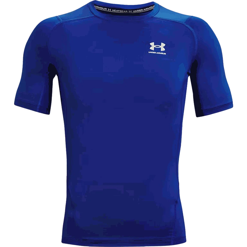 UA Men's HeatGear Armour Short Sleeve Blue color