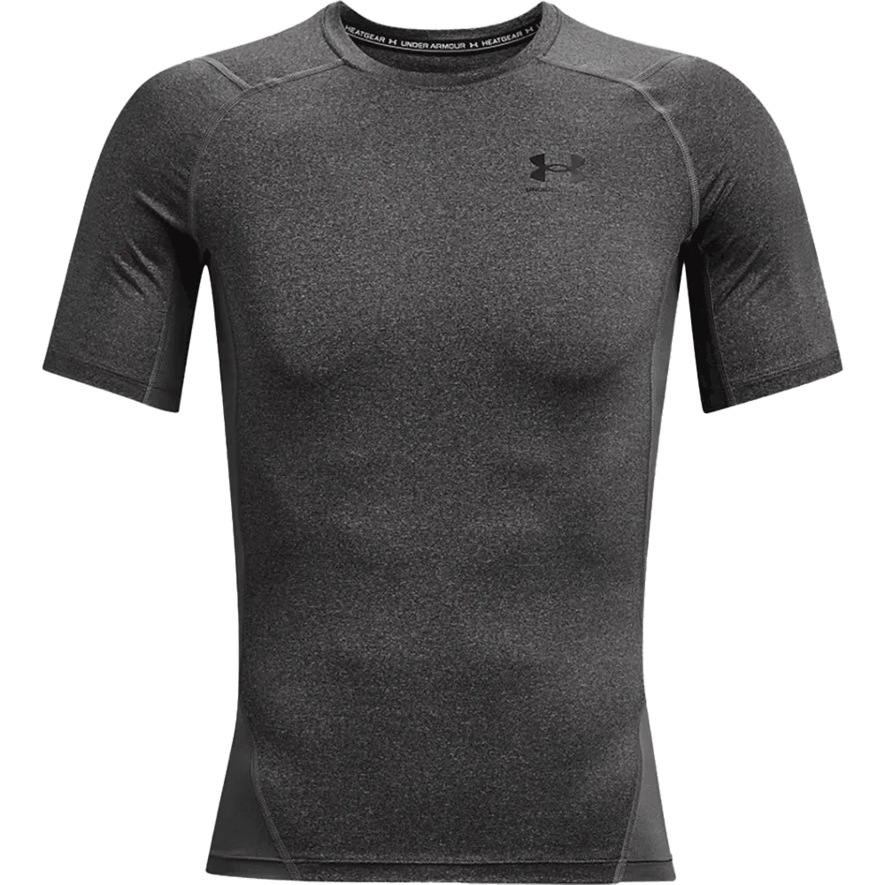 UA Men's HeatGear Armour Short Sleeve Gray color. 