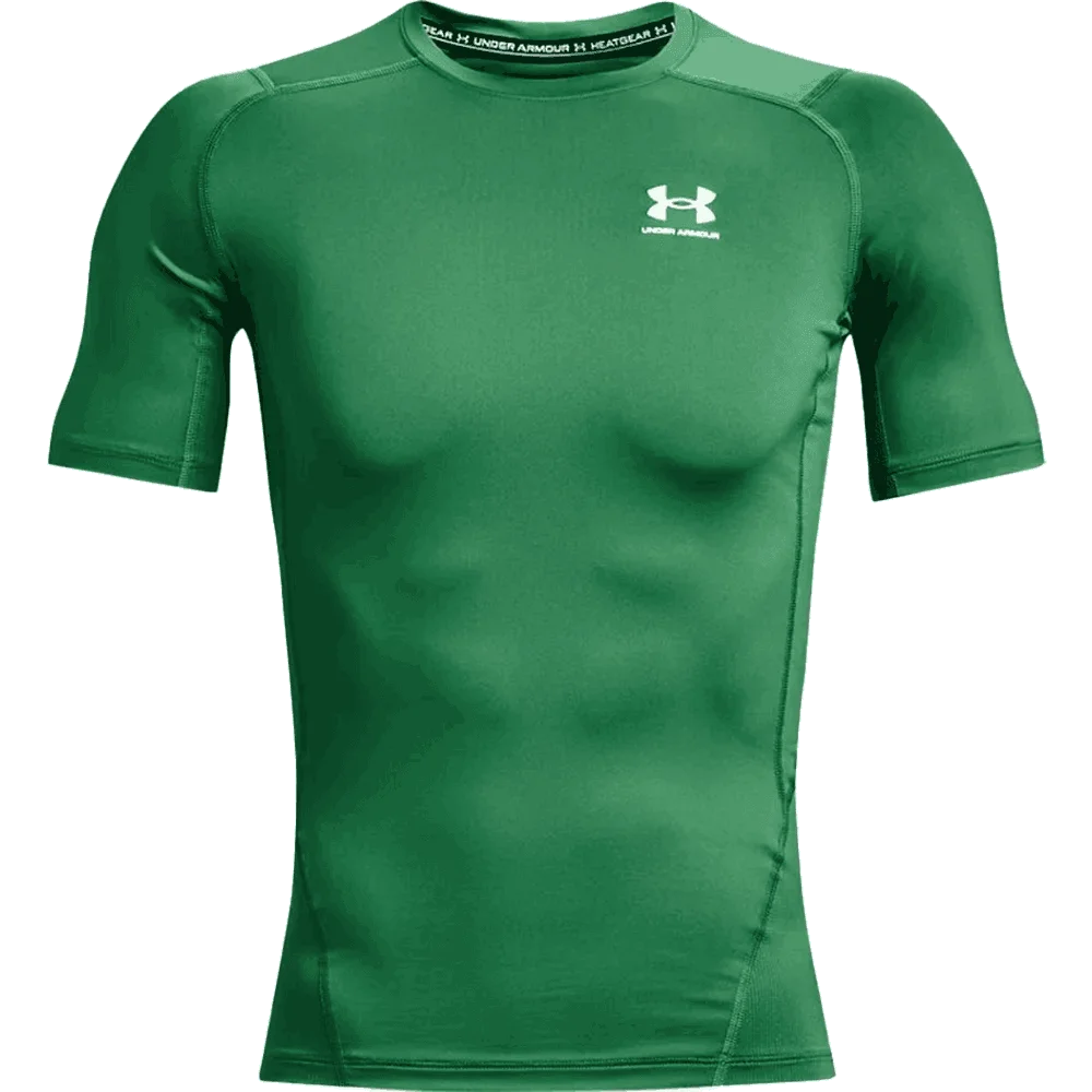 UA Men's HeatGear Armour Short Sleeve Green color