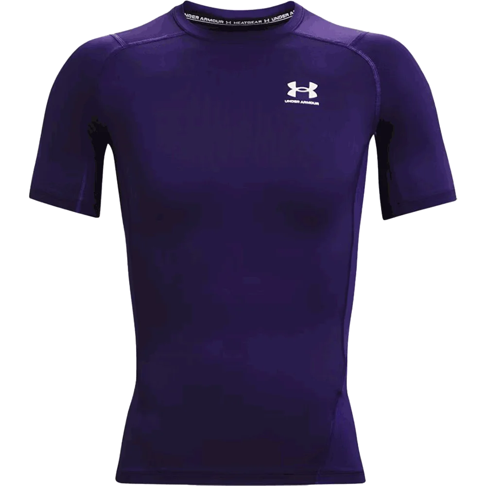 UA Men's HeatGear Armour Short Sleeve Purple color