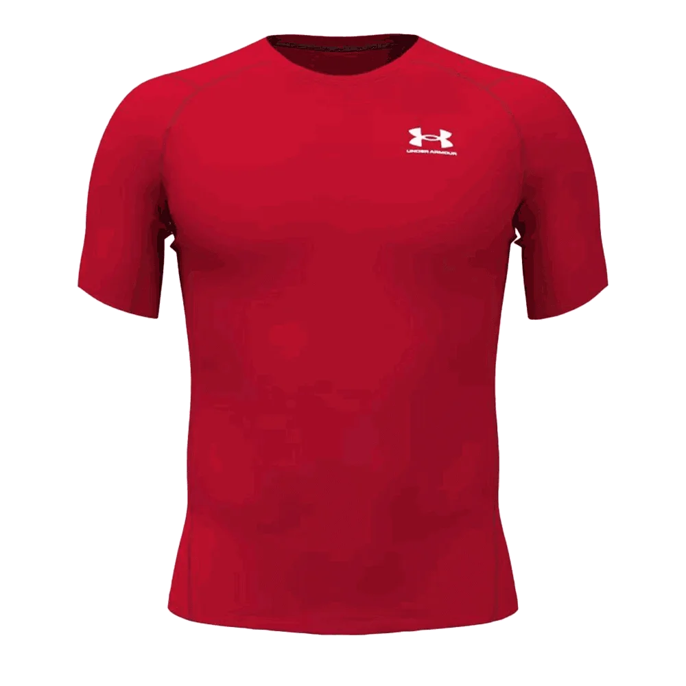Under Armour Men's HeatGear Compression Short Sleeve, Cardinal / 4XL