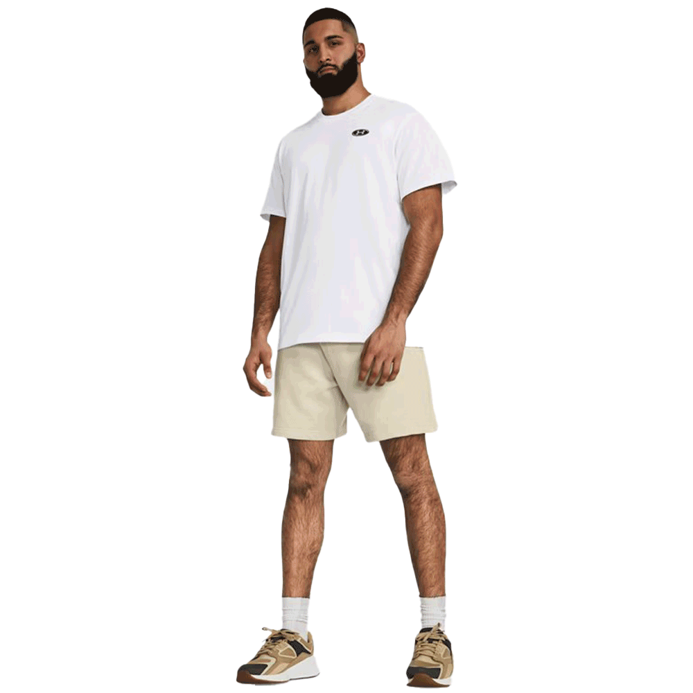 Camiseta de manga corta UA Heavyweight con parche en el pecho izquierdo para hombre 