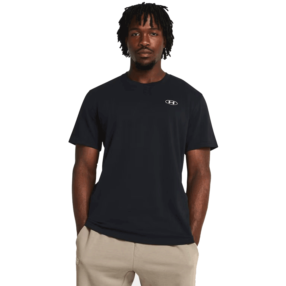 Camiseta de manga corta UA Heavyweight con parche en el pecho izquierdo para hombre 