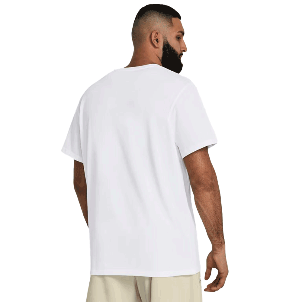 Camiseta de manga corta UA Heavyweight con parche en el pecho izquierdo para hombre 