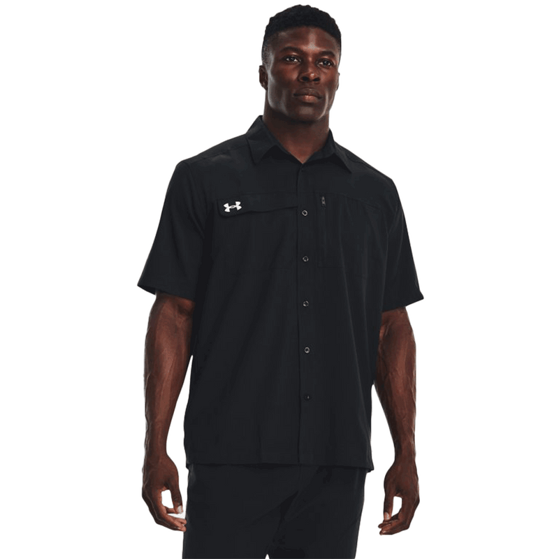 Camisa de botones de entrenador UA Motivator para hombre 