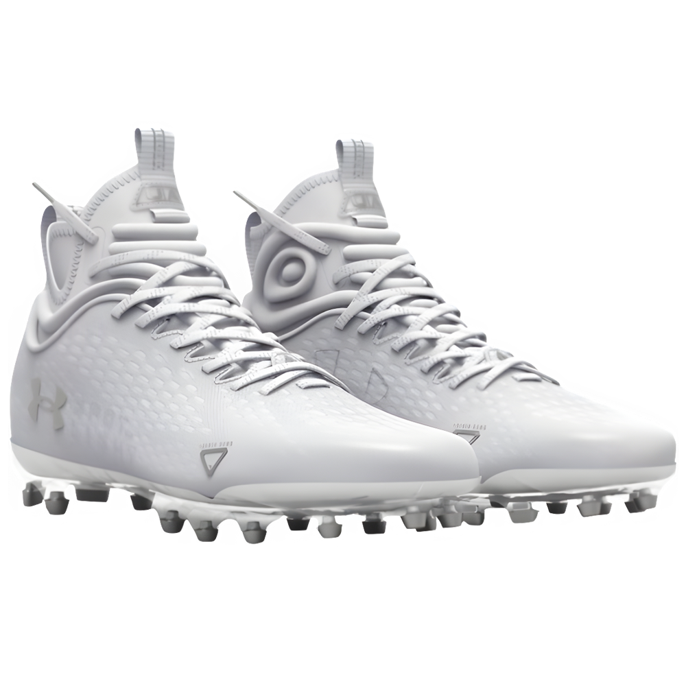 All white under armour soccer cleats best sale