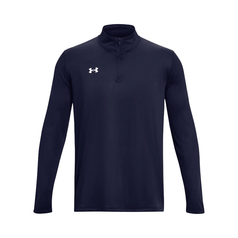 Camiseta técnica UA Team Tech de manga larga con cremallera de 1/4 para hombre