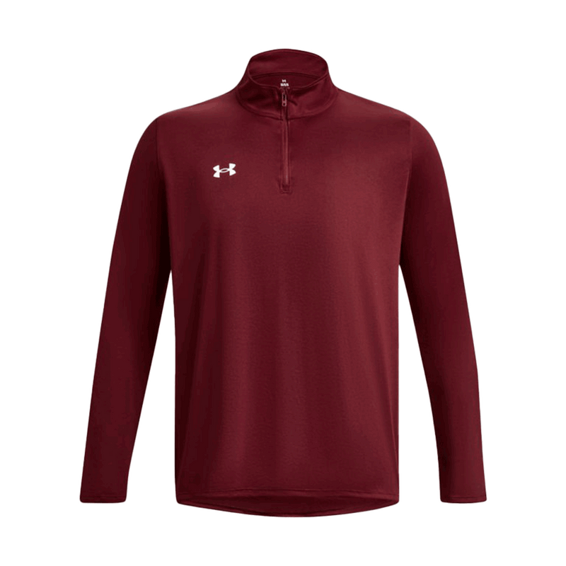 Camiseta técnica UA Team Tech de manga larga con cremallera de 1/4 para hombre