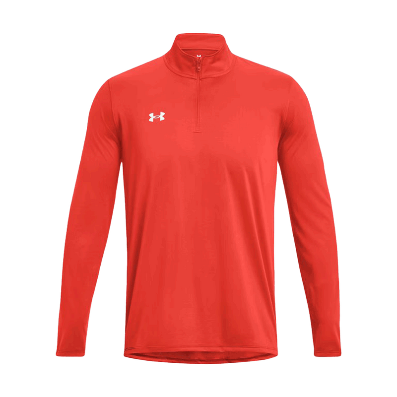 Camiseta técnica UA Team Tech de manga larga con cremallera de 1/4 para hombre