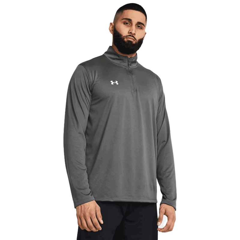 Camiseta técnica UA Team Tech de manga larga con cremallera de 1/4 para hombre