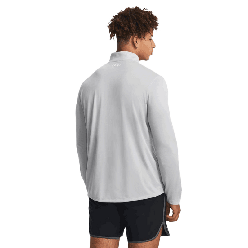 Camiseta técnica UA Team Tech de manga larga con cremallera de 1/4 para hombre