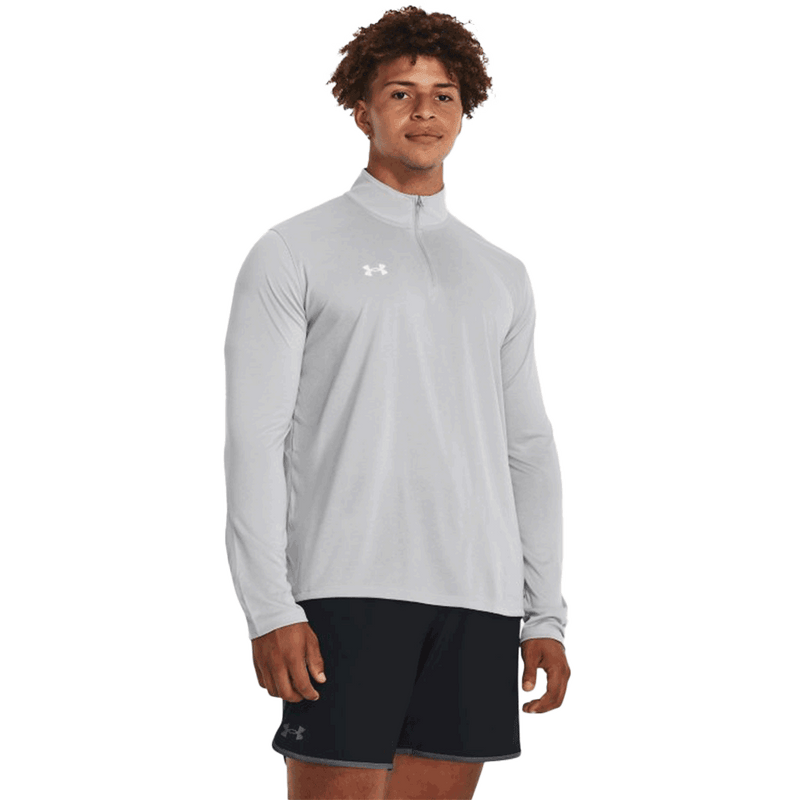 Camiseta técnica UA Team Tech de manga larga con cremallera de 1/4 para hombre