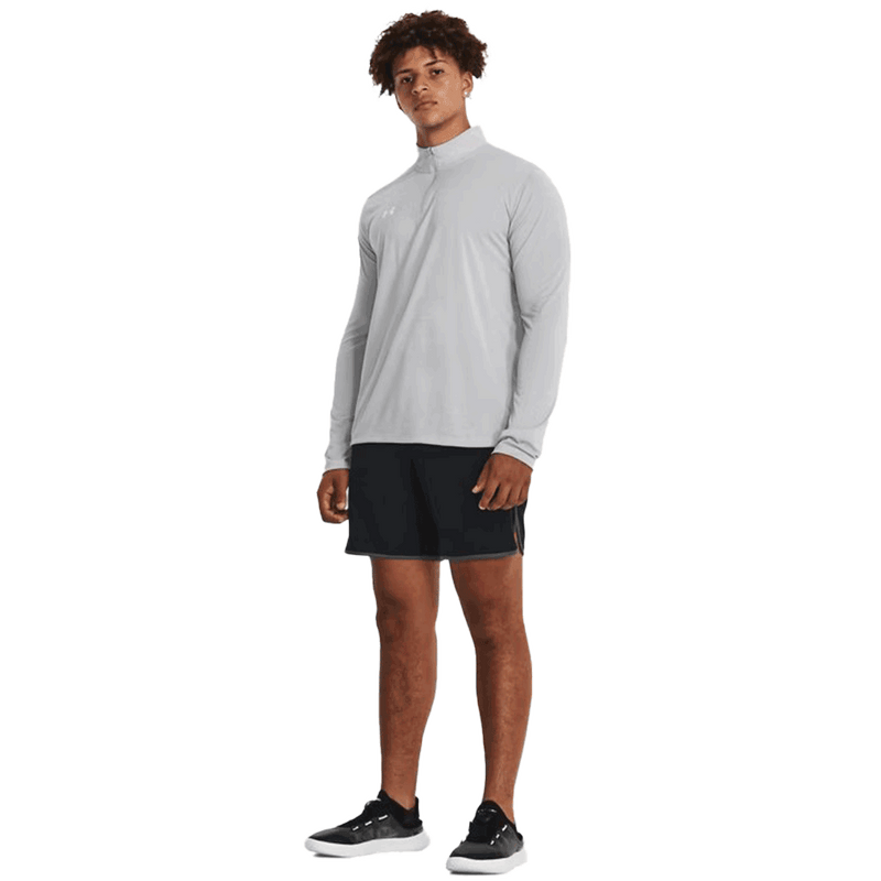 Camiseta técnica UA Team Tech de manga larga con cremallera de 1/4 para hombre